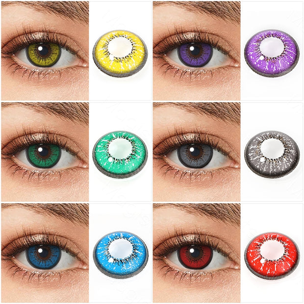 Halloween Cosplay Anime Love Words Cosmetic Contact Lenses