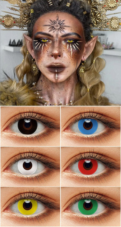 Maquillaje de Halloween Cosplay Cosmético Lentes de contacto de colores puros