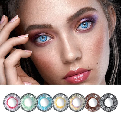 Bunte Augen-Kontaktlinsen, weiche, schöne Pupillenfarbe, Mädchen-Dream-Serie, Marke, kosmetisches Linsen-Make-up