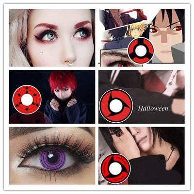 Lentes de contacto Sharingan Halloween Cosplay Naruto